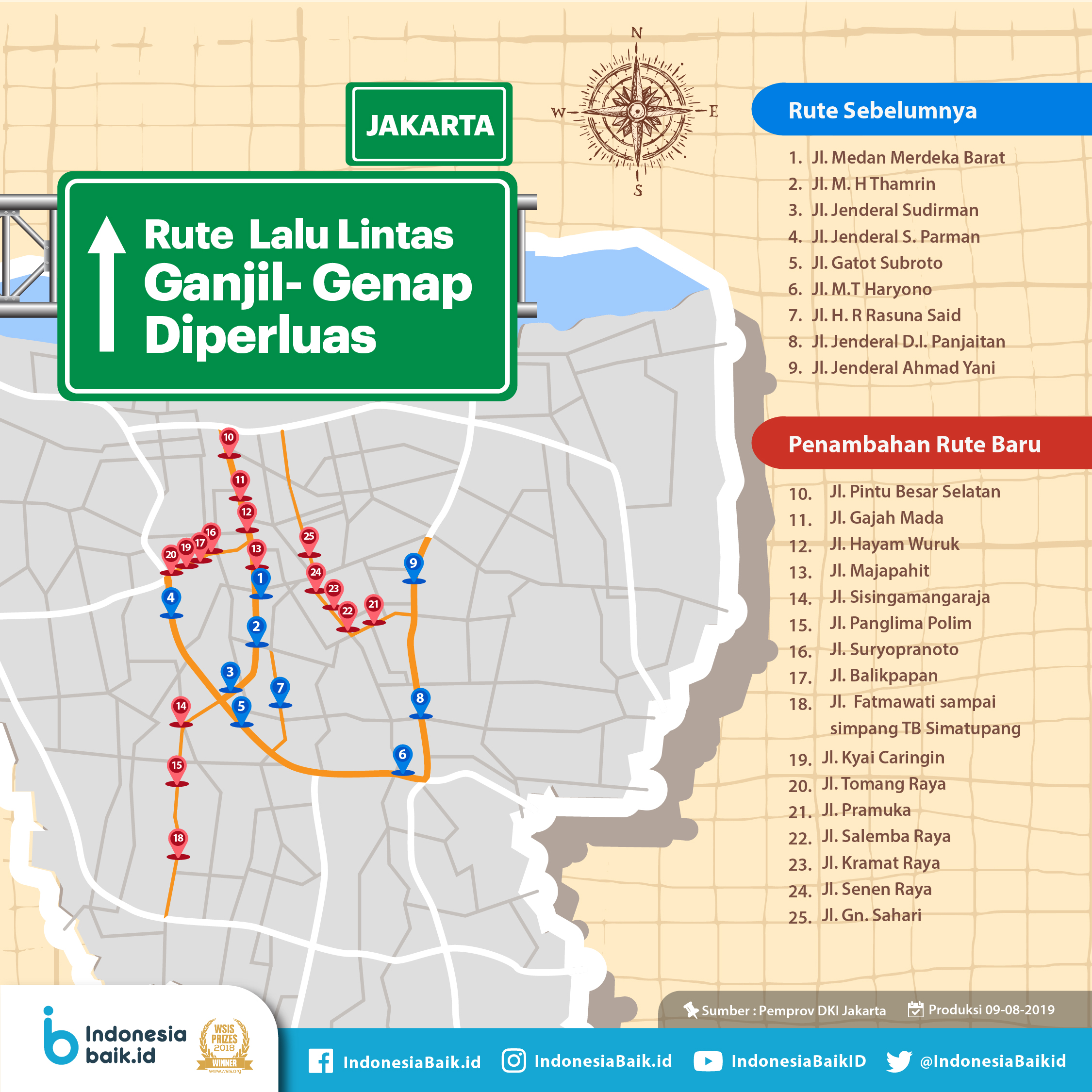 Rute Lalu Lintas Ganjil- Genap Diperluas | Indonesia Baik